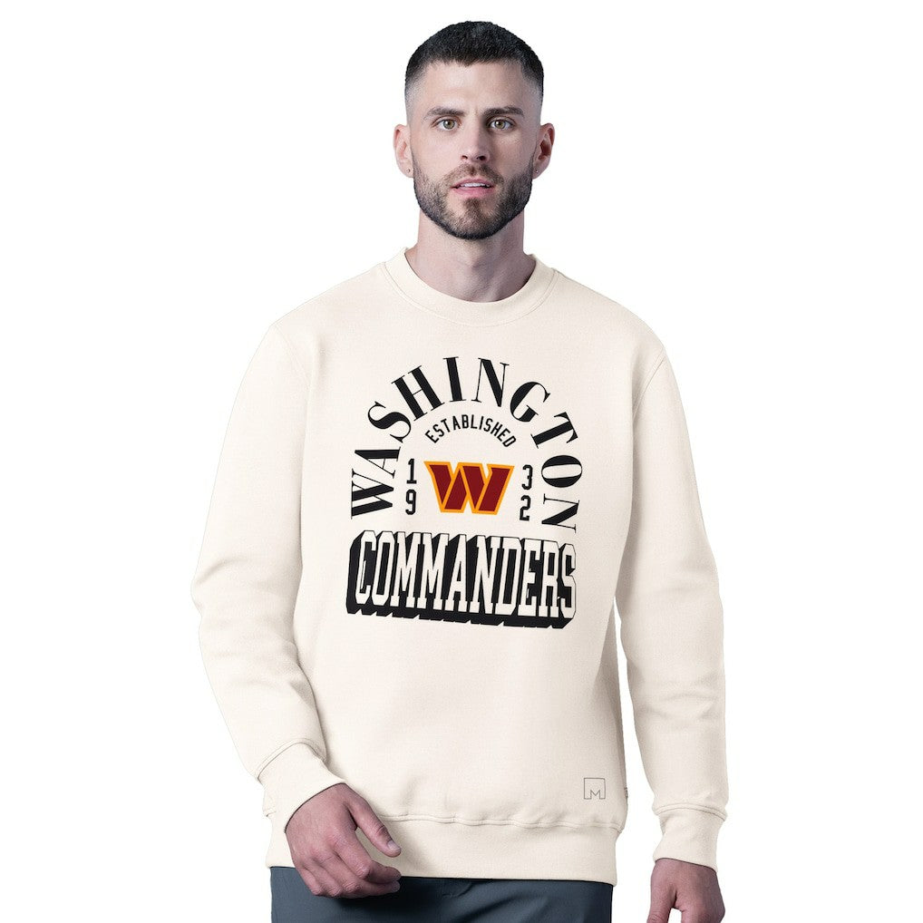 Washington Commanders  MSX by Michael Strahan Whiteout Tri-Blend Sweatshirt