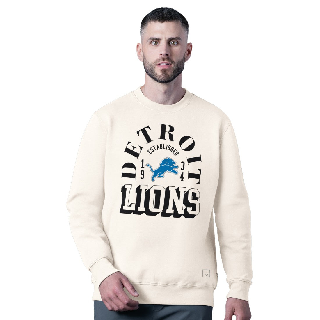 Detroit Lions  MSX by Michael Strahan Whiteout Tri-Blend Sweatshirt
