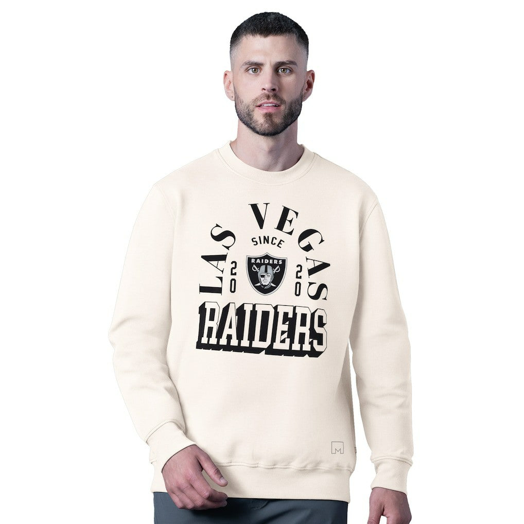 Las Vegas Raiders  MSX by Michael Strahan Whiteout Tri-Blend Sweatshirt