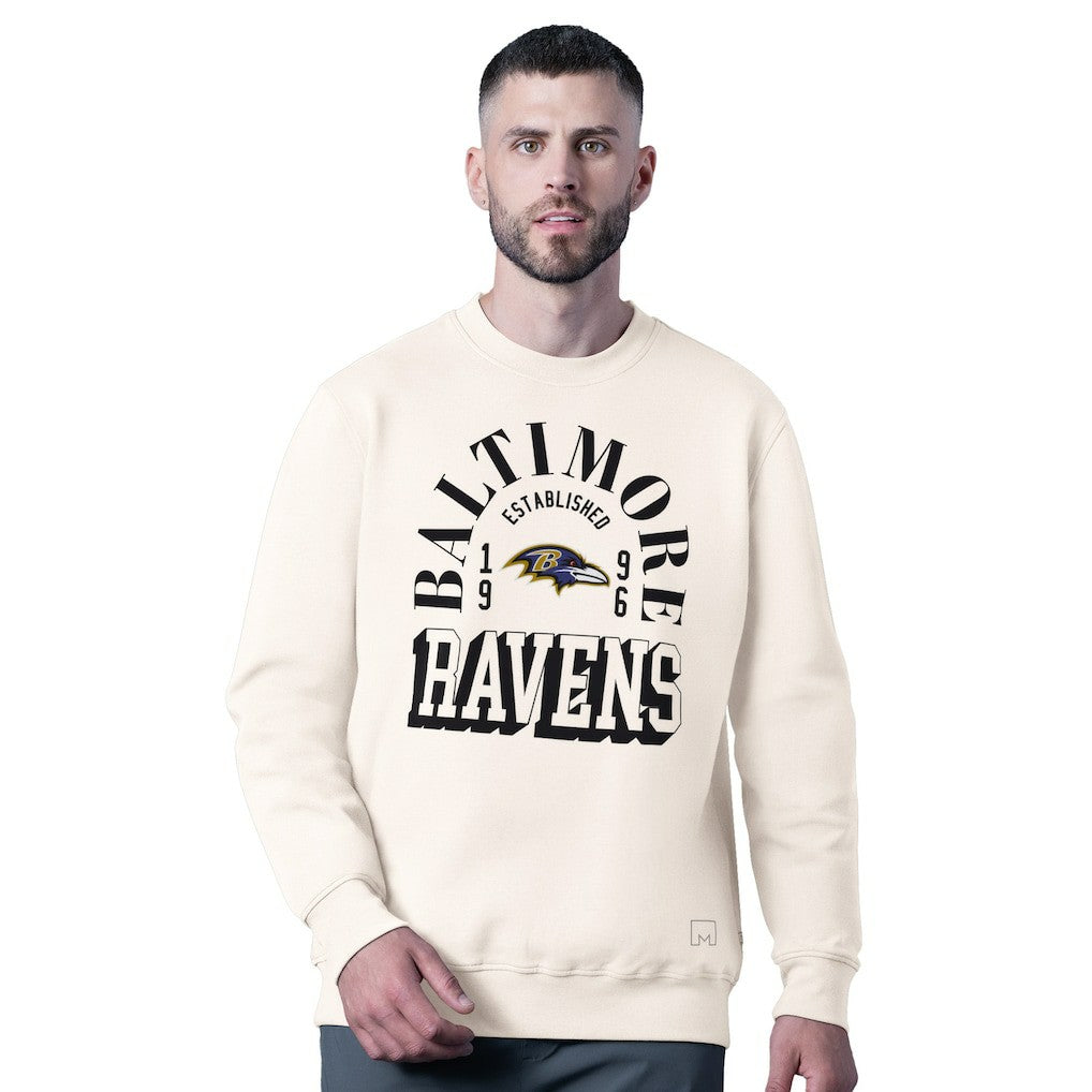 Baltimore Ravens  MSX by Michael Strahan Whiteout Tri-Blend Sweatshirt