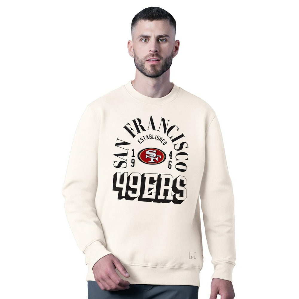San Francisco 49ers  MSX by Michael Strahan Whiteout Tri-Blend Sweatshirt