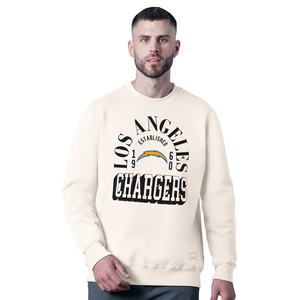 Los Angeles Chargers  MSX by Michael Strahan Whiteout Tri-Blend Sweatshirt