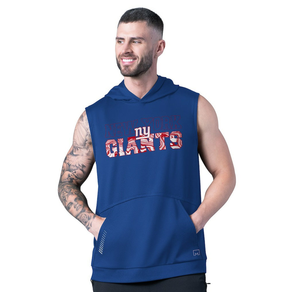 New York Giants  MSX by Michael Strahan Tri-Blend Rebound Sleeveless Hoodie