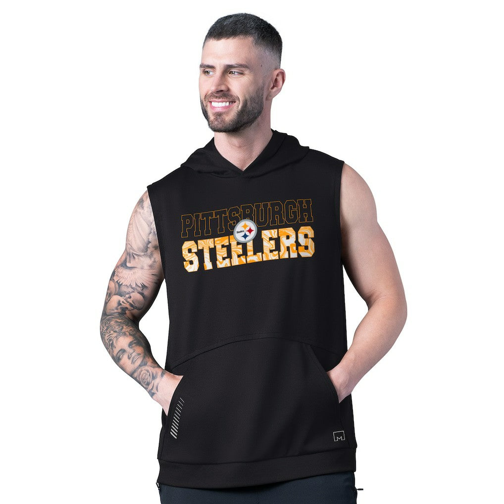 Pittsburgh Steelers  MSX by Michael Strahan Tri-Blend Rebound Sleeveless Hoodie