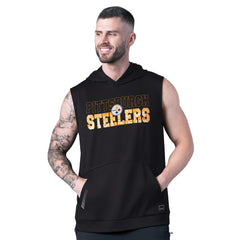 Pittsburgh Steelers  MSX by Michael Strahan Tri-Blend Rebound Sleeveless Hoodie