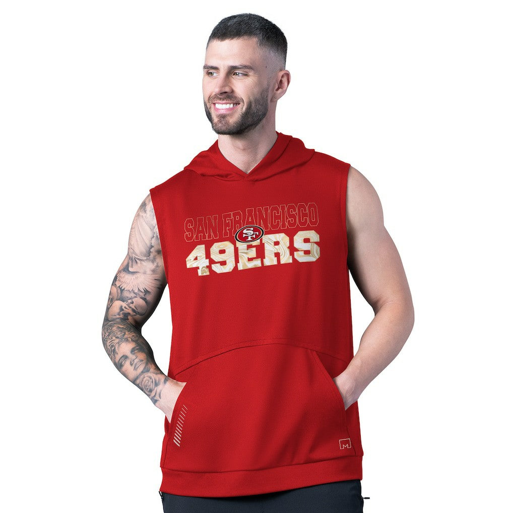 San Francisco 49ers  MSX by Michael Strahan Tri-Blend Rebound Sleeveless Hoodie