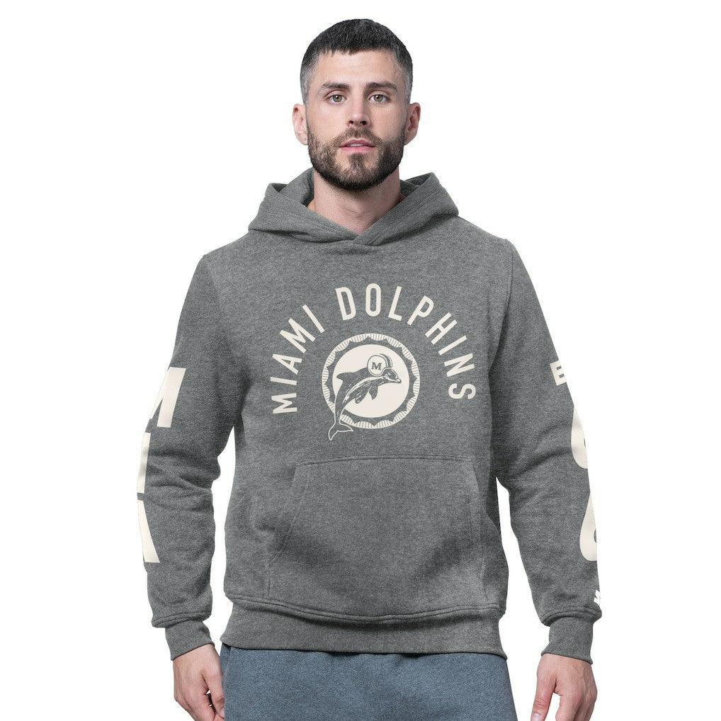 Miami Dolphins  Starter Handoff Vintage Logo Fleece Hoodie Sweatshirt