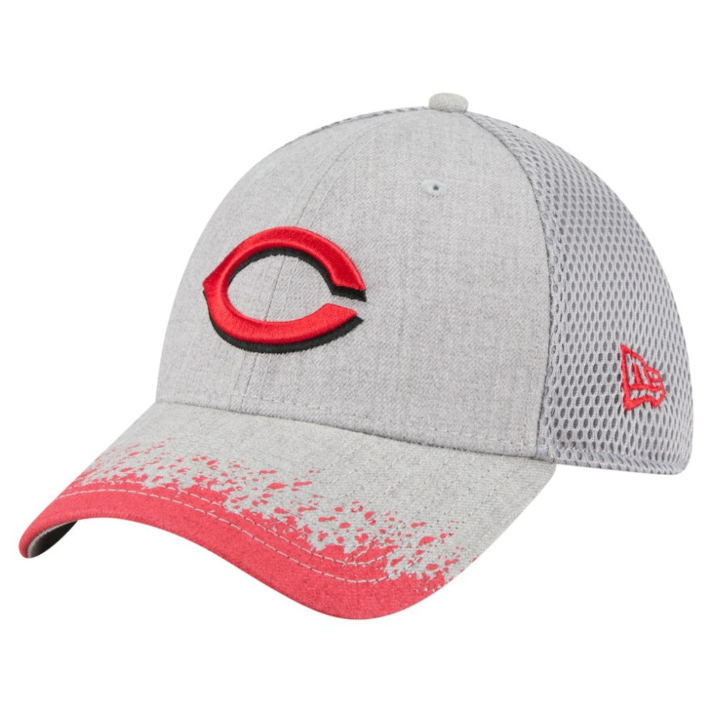 Cincinnati Reds New Era Visor Paint Splatter 39THIRTY Flex Hat | MLB For sale
