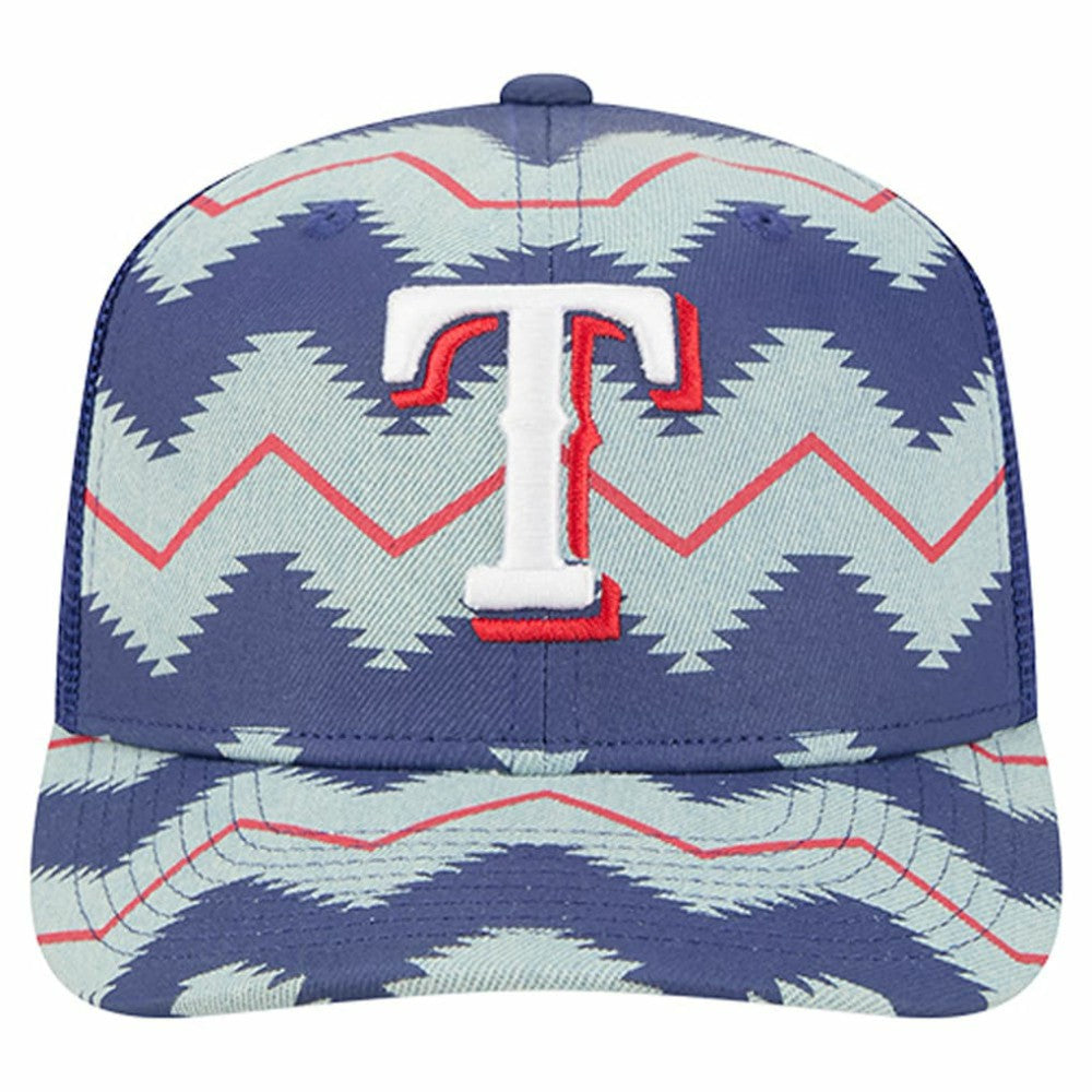 Texas Rangers New Era Aztec Denim 9SEVENTY Adjustable Hat | MLB Near me