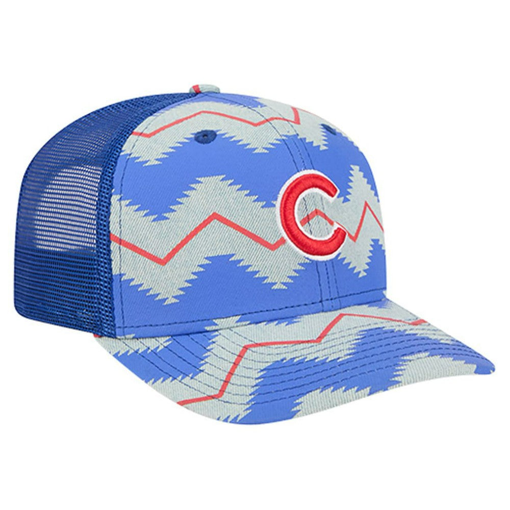 Chicago Cubs New Era Aztec Denim 9SEVENTY Adjustable Hat | MLB Outlet