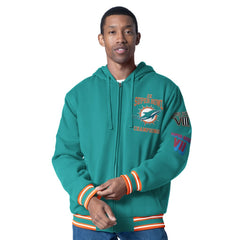 Miami Dolphins  G-III Sports by Carl Banks Power Forward Commemorative Full-Zip Hooded Jacket