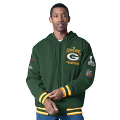 Green Bay Packers  G-III Sports by Carl Banks Power Forward Commemorative Full-Zip Hooded Jacket