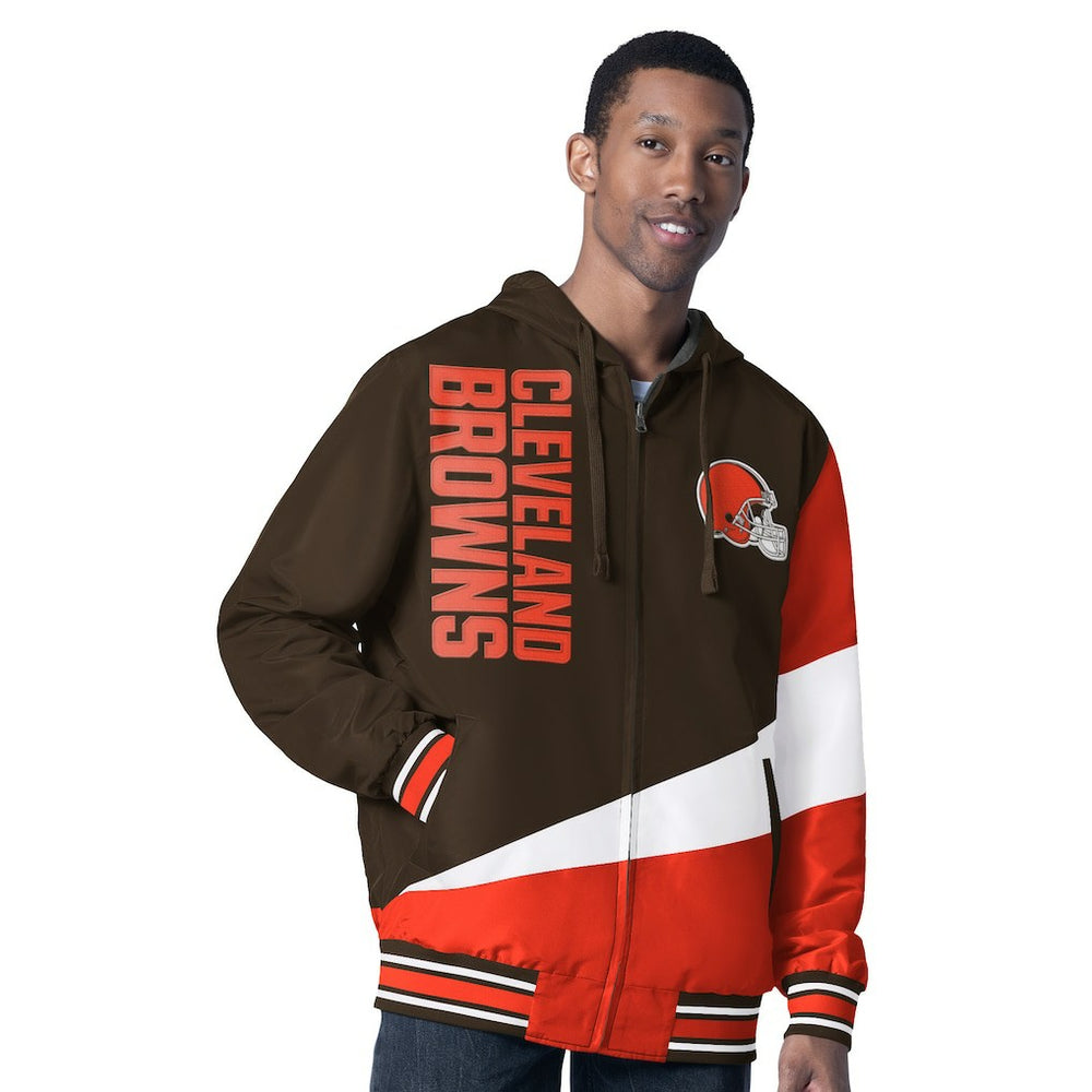 Cleveland Browns  G-III Sports by Carl Banks Dual Threat Reversable Full-Zip Hooded Jacket