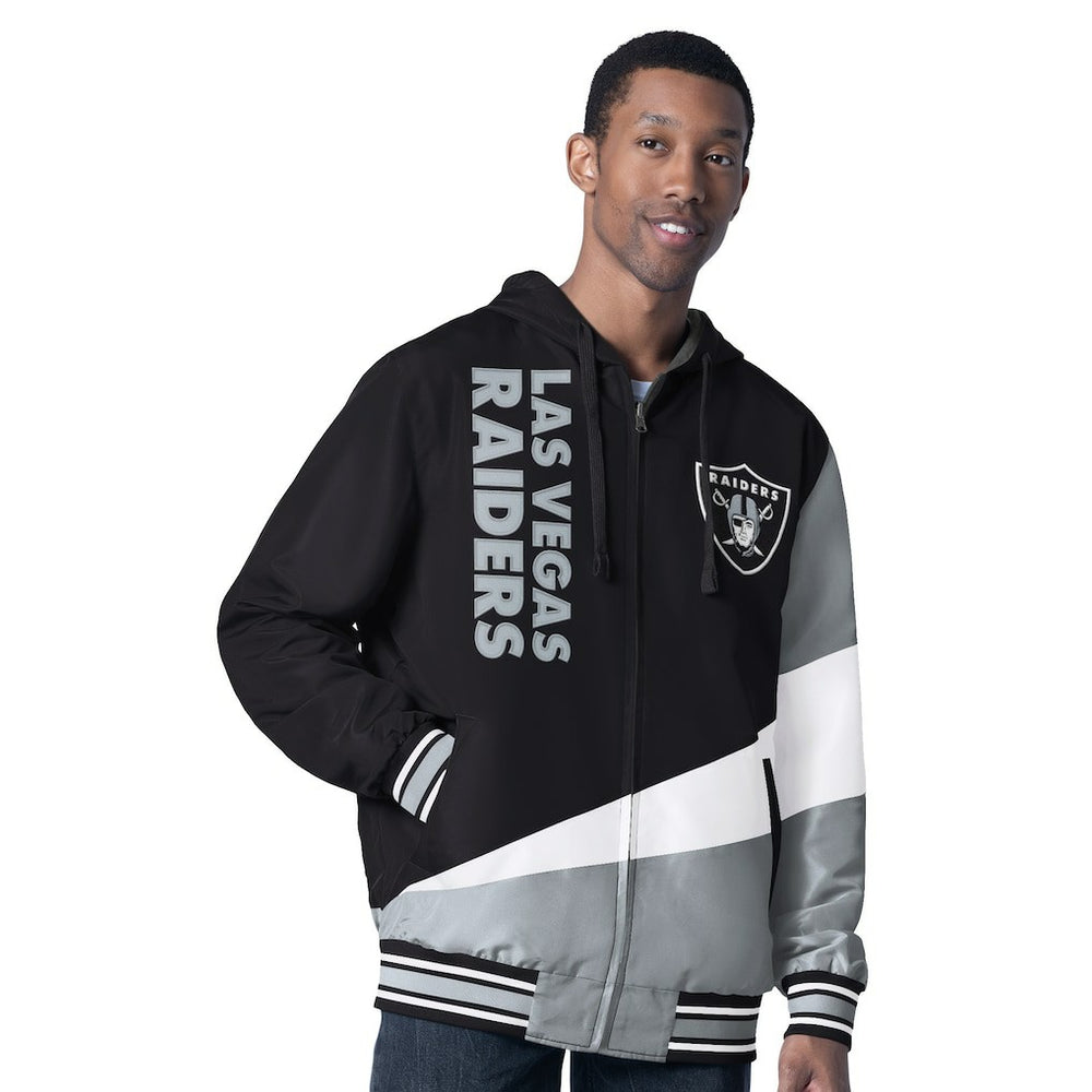 Las Vegas Raiders  G-III Sports by Carl Banks Dual Threat Reversable Full-Zip Hooded Jacket