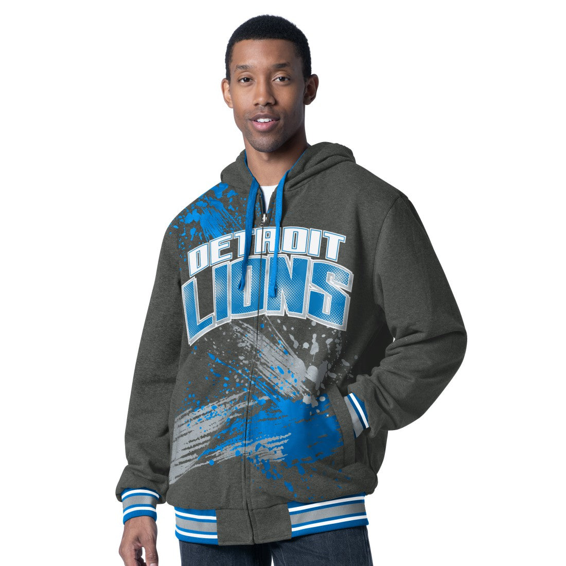 Detroit Lions  G-III Sports by Carl Banks Dual Threat Reversable Full-Zip Hooded Jacket