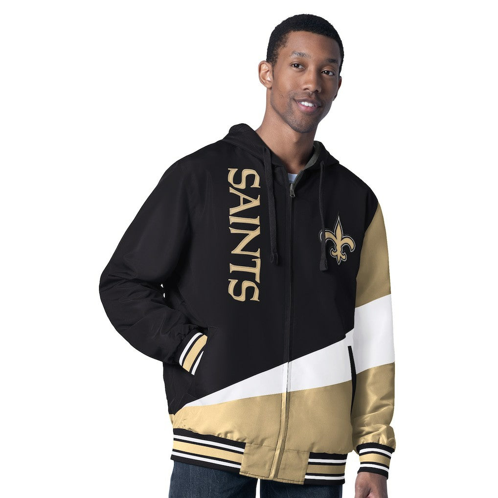 New Orleans Saints  G-III Sports by Carl Banks Dual Threat Reversable Full-Zip Hooded Jacket