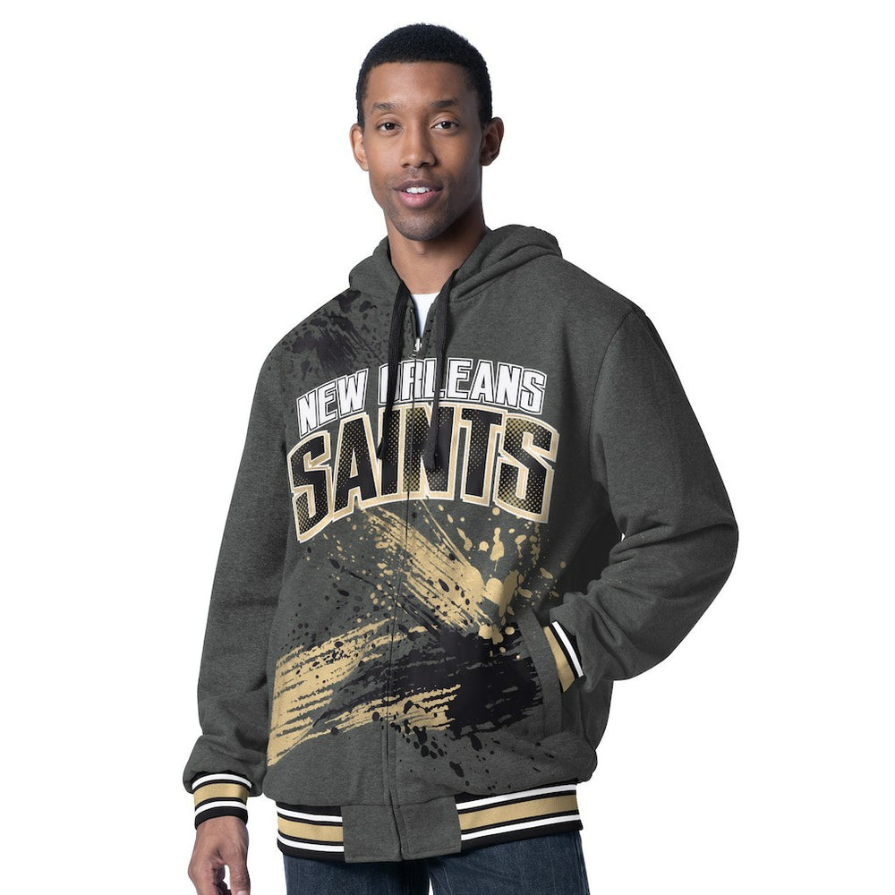 New Orleans Saints  G-III Sports by Carl Banks Dual Threat Reversable Full-Zip Hooded Jacket