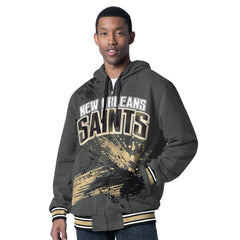 New Orleans Saints  G-III Sports by Carl Banks Dual Threat Reversable Full-Zip Hooded Jacket