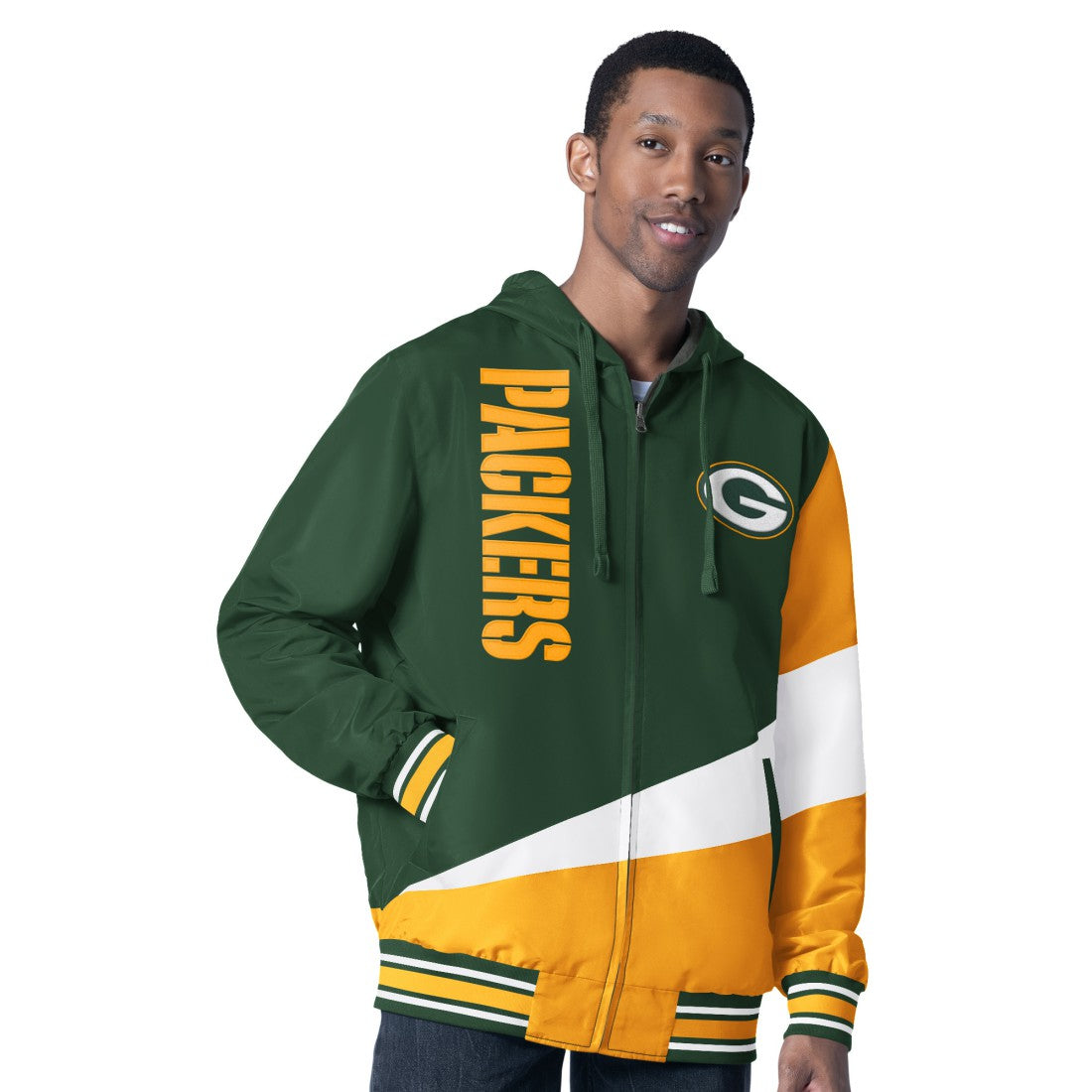 Green Bay Packers  G-III Sports by Carl Banks Dual Threat Reversable Full-Zip Hooded Jacket