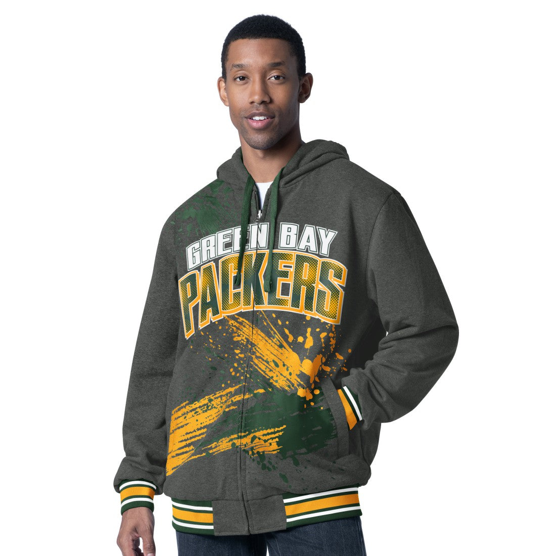 Green Bay Packers  G-III Sports by Carl Banks Dual Threat Reversable Full-Zip Hooded Jacket
