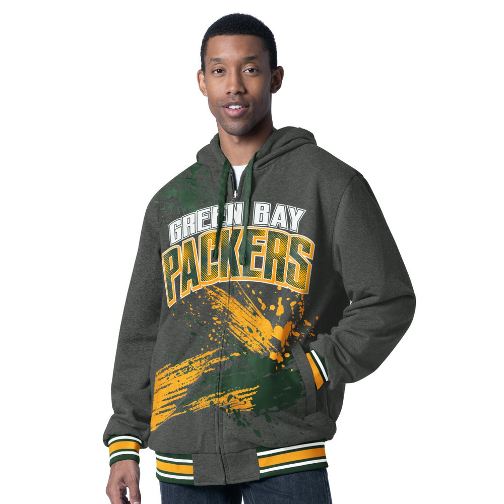 Green Bay Packers  G-III Sports by Carl Banks Dual Threat Reversable Full-Zip Hooded Jacket