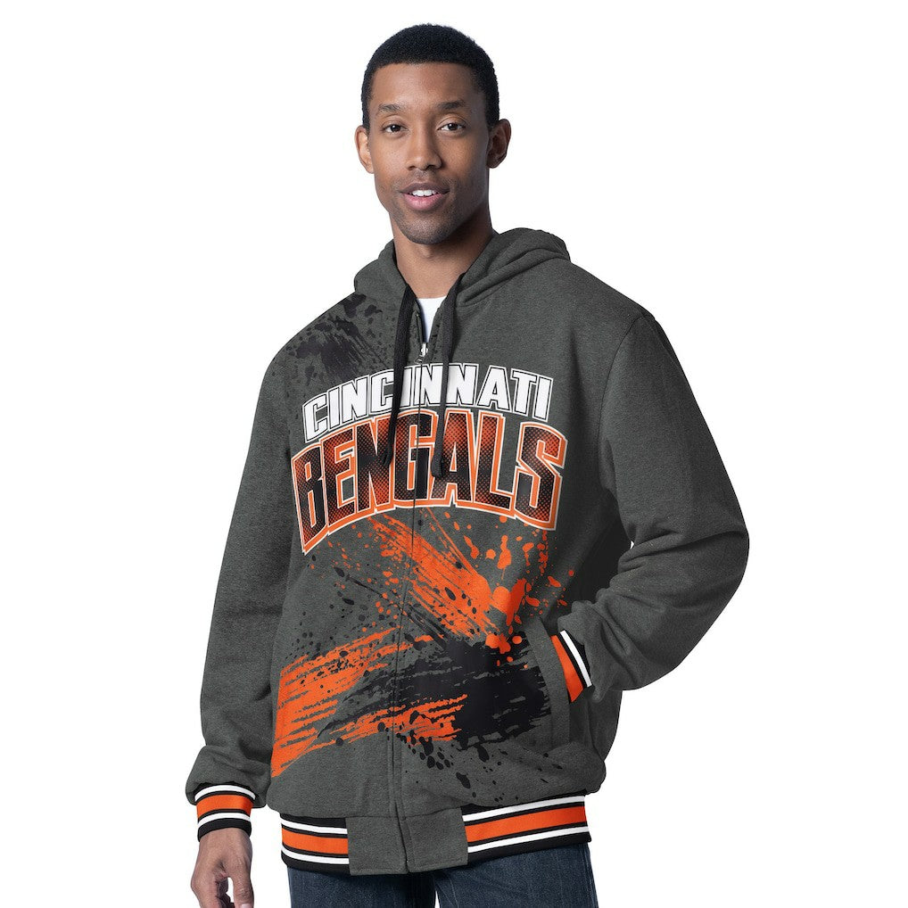 Cincinnati Bengals  G-III Sports by Carl Banks Dual Threat Reversable Full-Zip Hooded Jacket