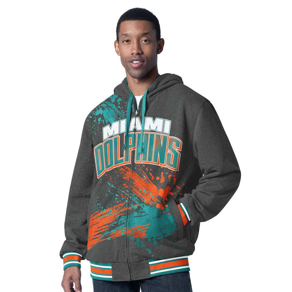 Miami Dolphins  G-III Sports by Carl Banks Dual Threat Reversable Full-Zip Hooded Jacket