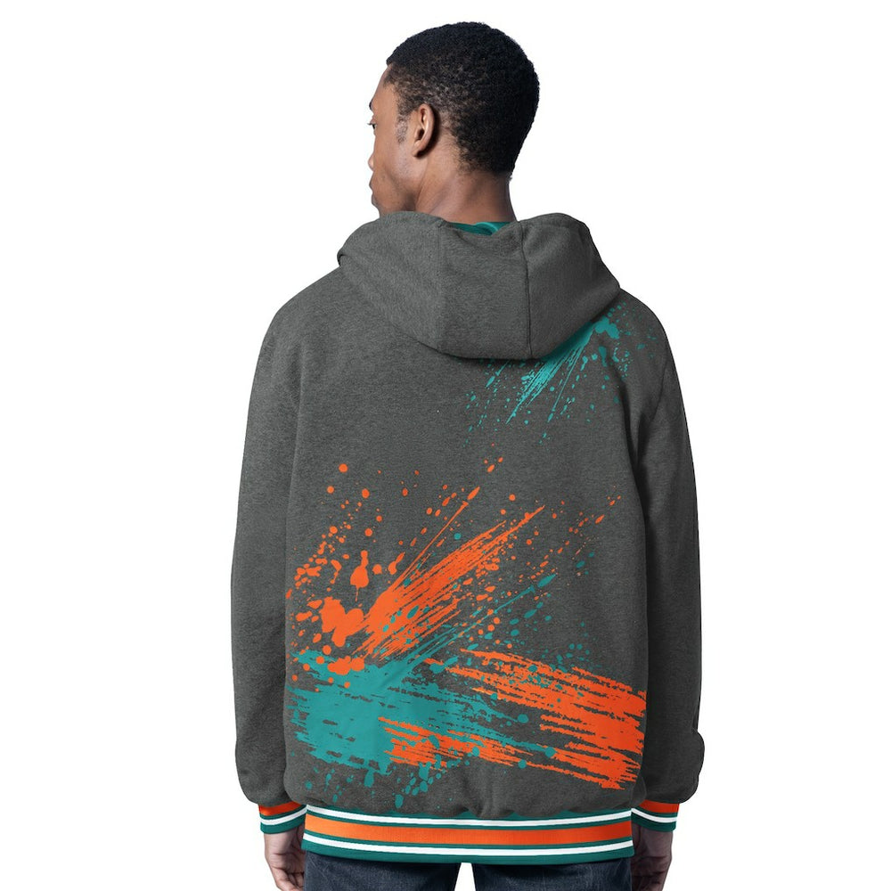 Miami Dolphins  G-III Sports by Carl Banks Dual Threat Reversable Full-Zip Hooded Jacket