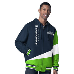 Seattle Seahawks  G-III Sports by Carl Banks Dual Threat Reversable Full-Zip Hooded Jacket