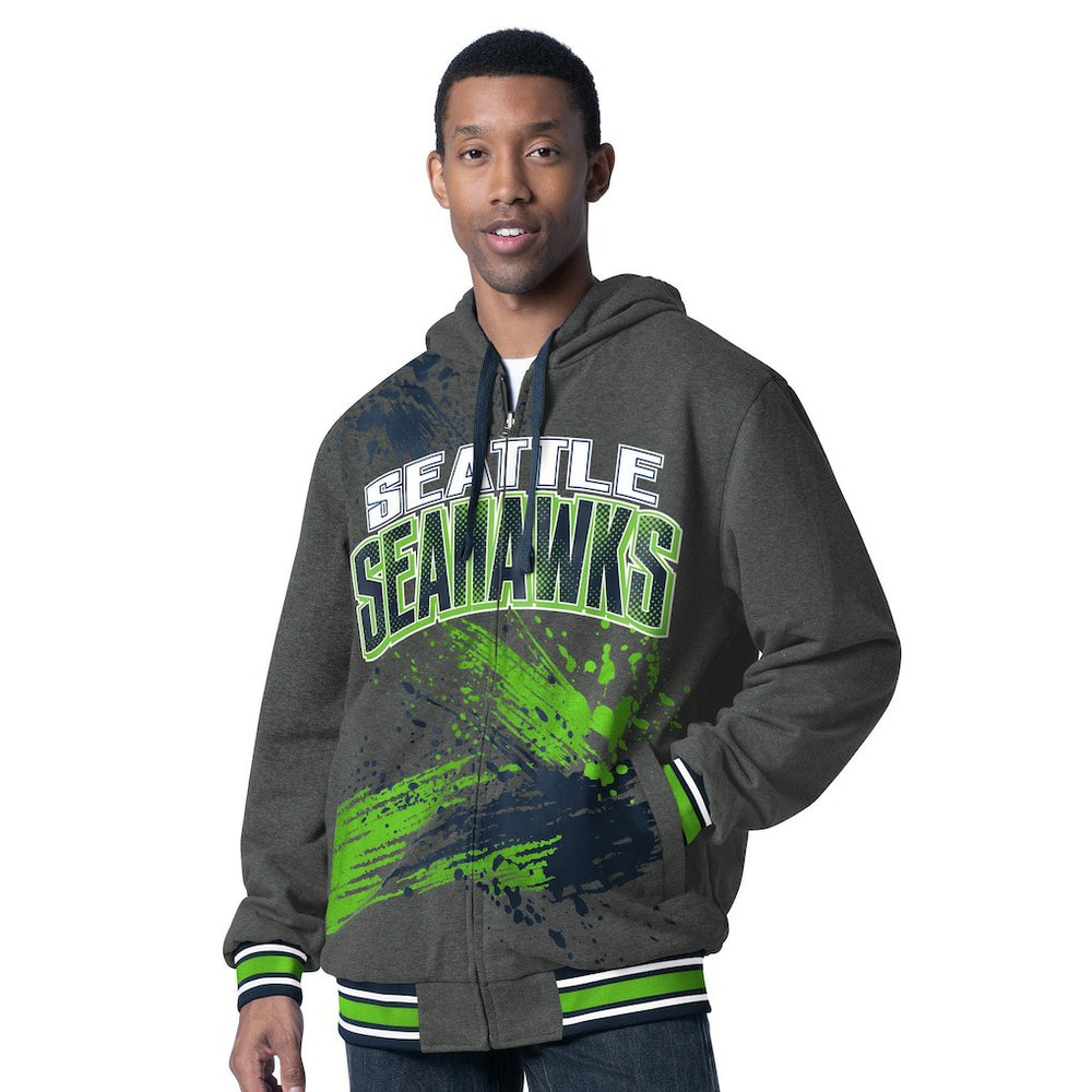 Seattle Seahawks  G-III Sports by Carl Banks Dual Threat Reversable Full-Zip Hooded Jacket