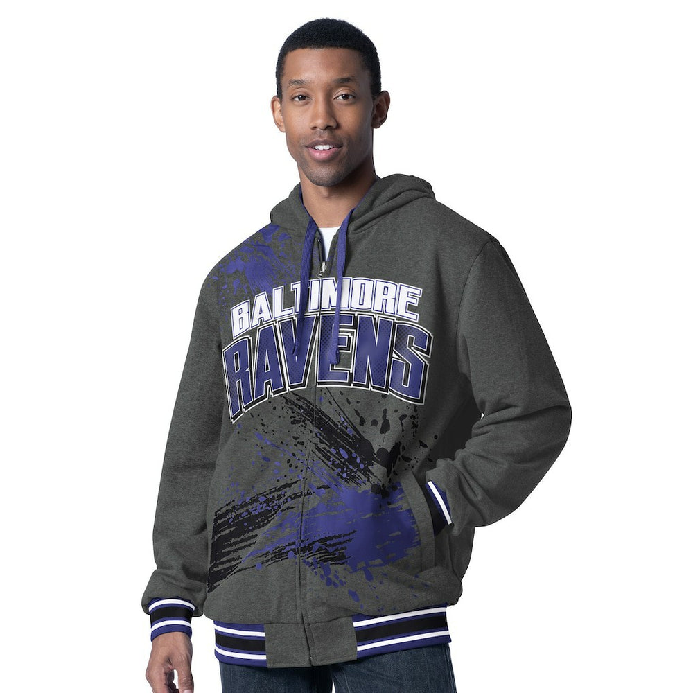 Baltimore Ravens  G-III Sports by Carl Banks Dual Threat Reversable Full-Zip Hooded Jacket