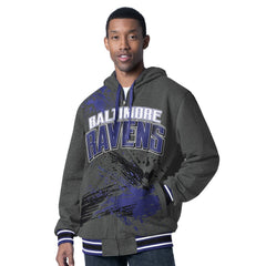 Baltimore Ravens  G-III Sports by Carl Banks Dual Threat Reversable Full-Zip Hooded Jacket