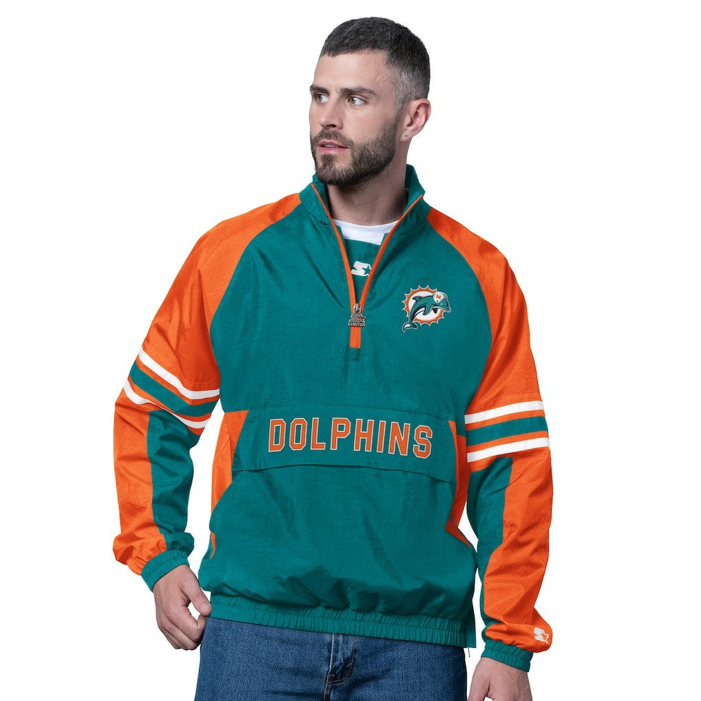 Miami Dolphins  Starter Vintage Logo Prospect Half-Zip Pullover