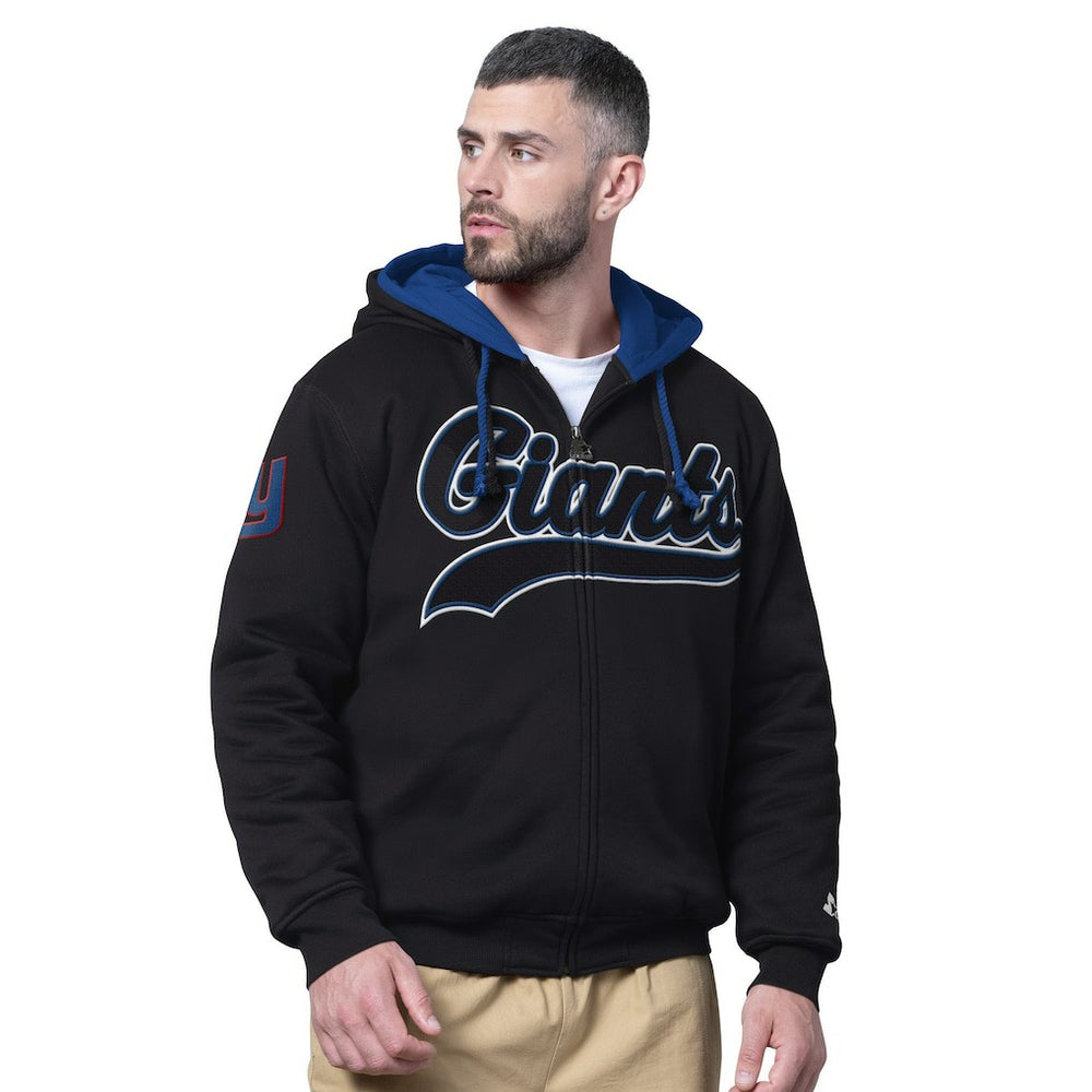 New York Giants  Starter Big Shot Full-Zip Double Hoodie