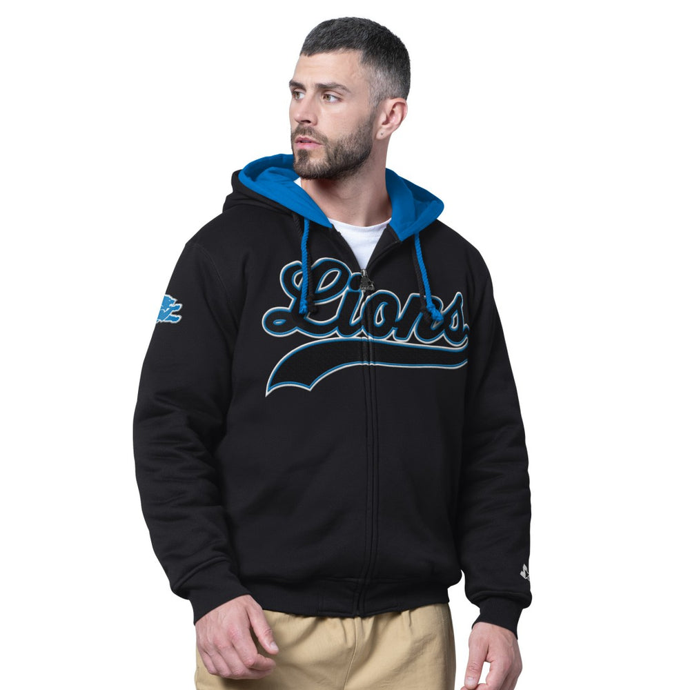 Detroit Lions  Starter Big Shot Full-Zip Double Hoodie