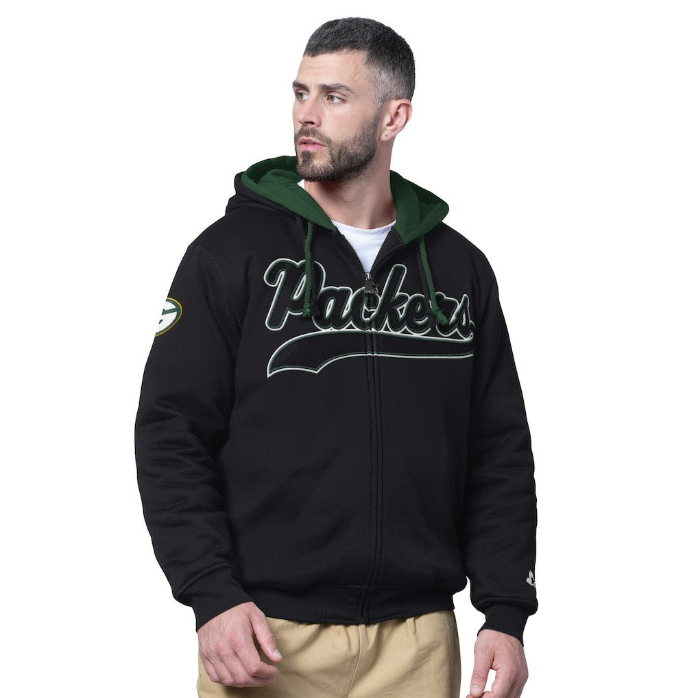 Green Bay Packers  Starter Big Shot Full-Zip Double Hoodie