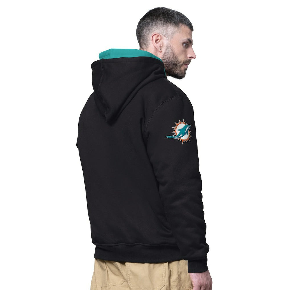 Miami Dolphins  Starter Big Shot Full-Zip Double Hoodie