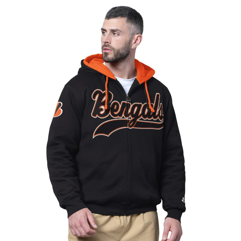 Cincinnati Bengals  Starter Big Shot Full-Zip Double Hoodie