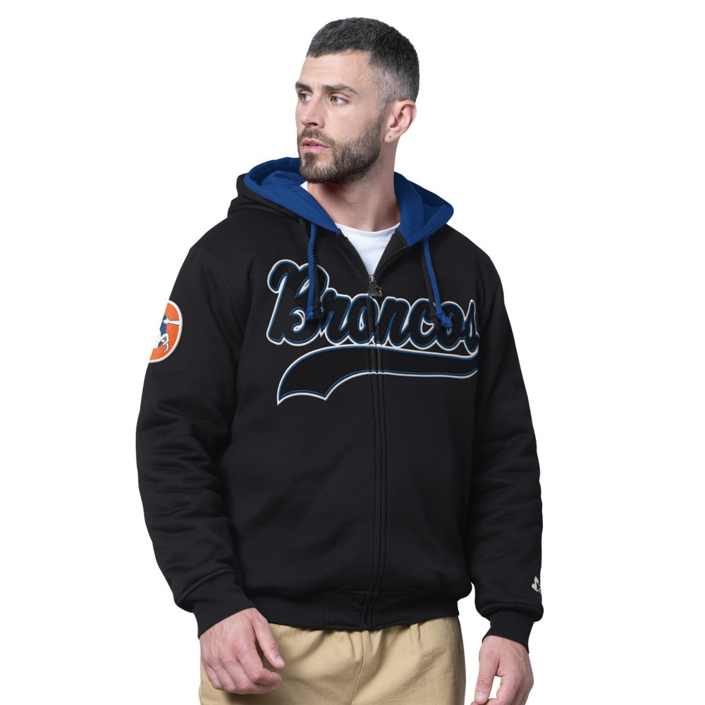 Denver Broncos  Starter Big Shot Throwback Full-Zip Double Hoodie