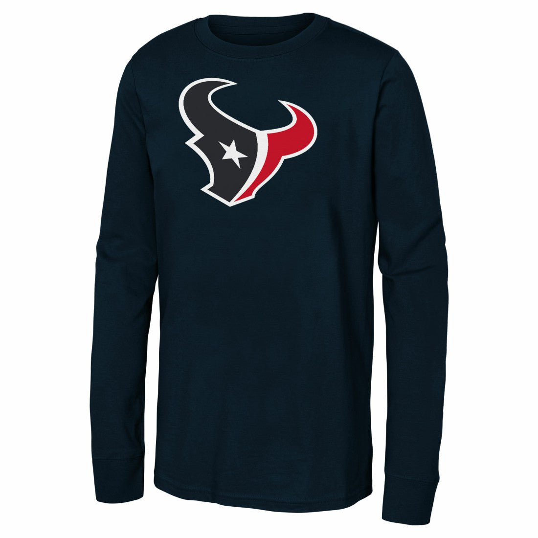 Houston Texans  Youth Primary Logo Long Sleeve T-Shirt