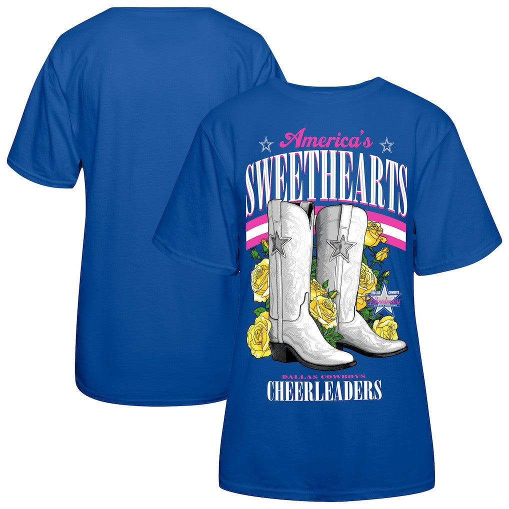 Dallas Cowboys  Cheerleaders Women's Sweetheart Boots T-Shirt