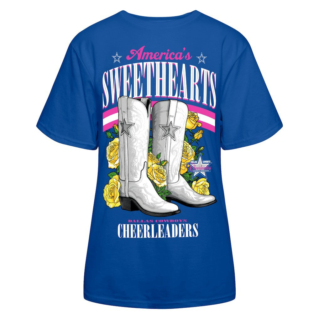 Dallas Cowboys  Cheerleaders Women's Sweetheart Boots T-Shirt