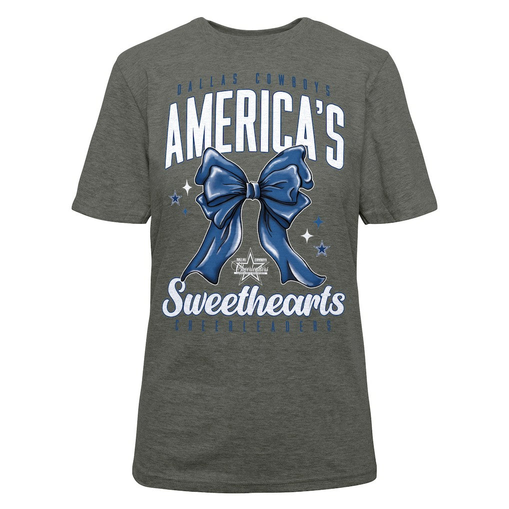 Dallas Cowboys  Cheerleaders Women's Sweetheart Bow T-Shirt