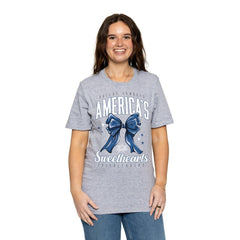 Dallas Cowboys  Cheerleaders Women's Sweetheart Bow T-Shirt