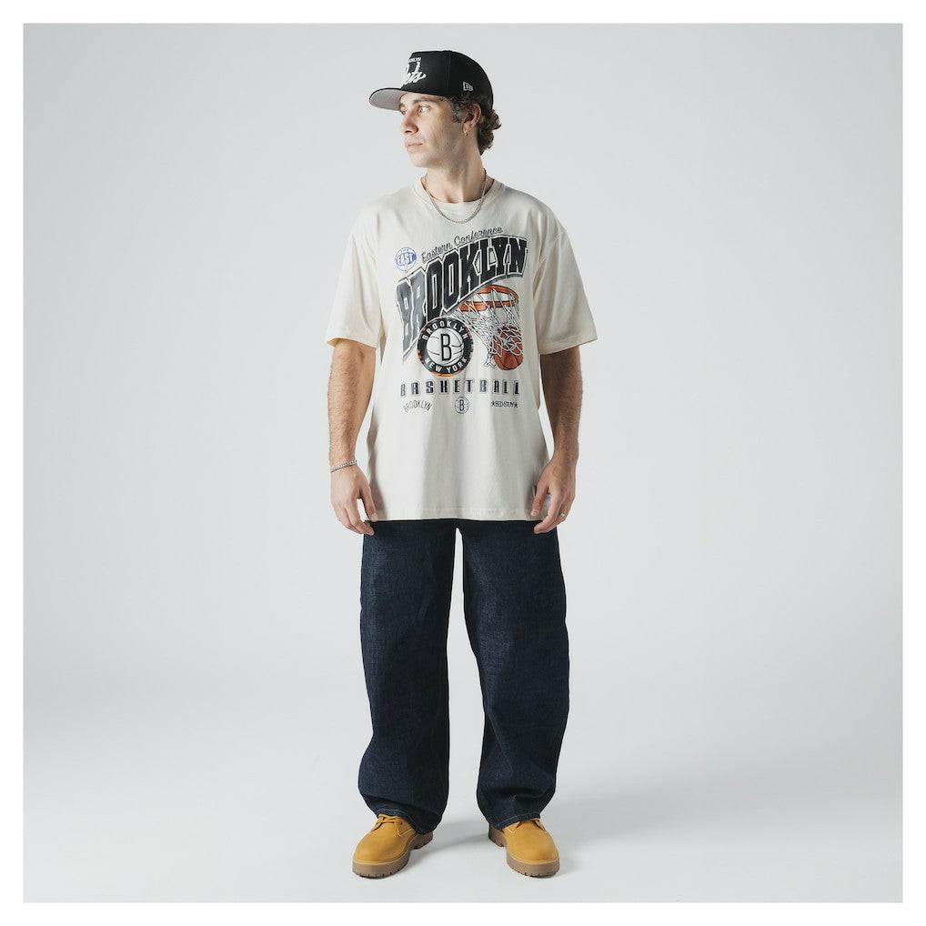 Brooklyn Nets Oversized City Edition Remix Vintage T-Shirt On Sale