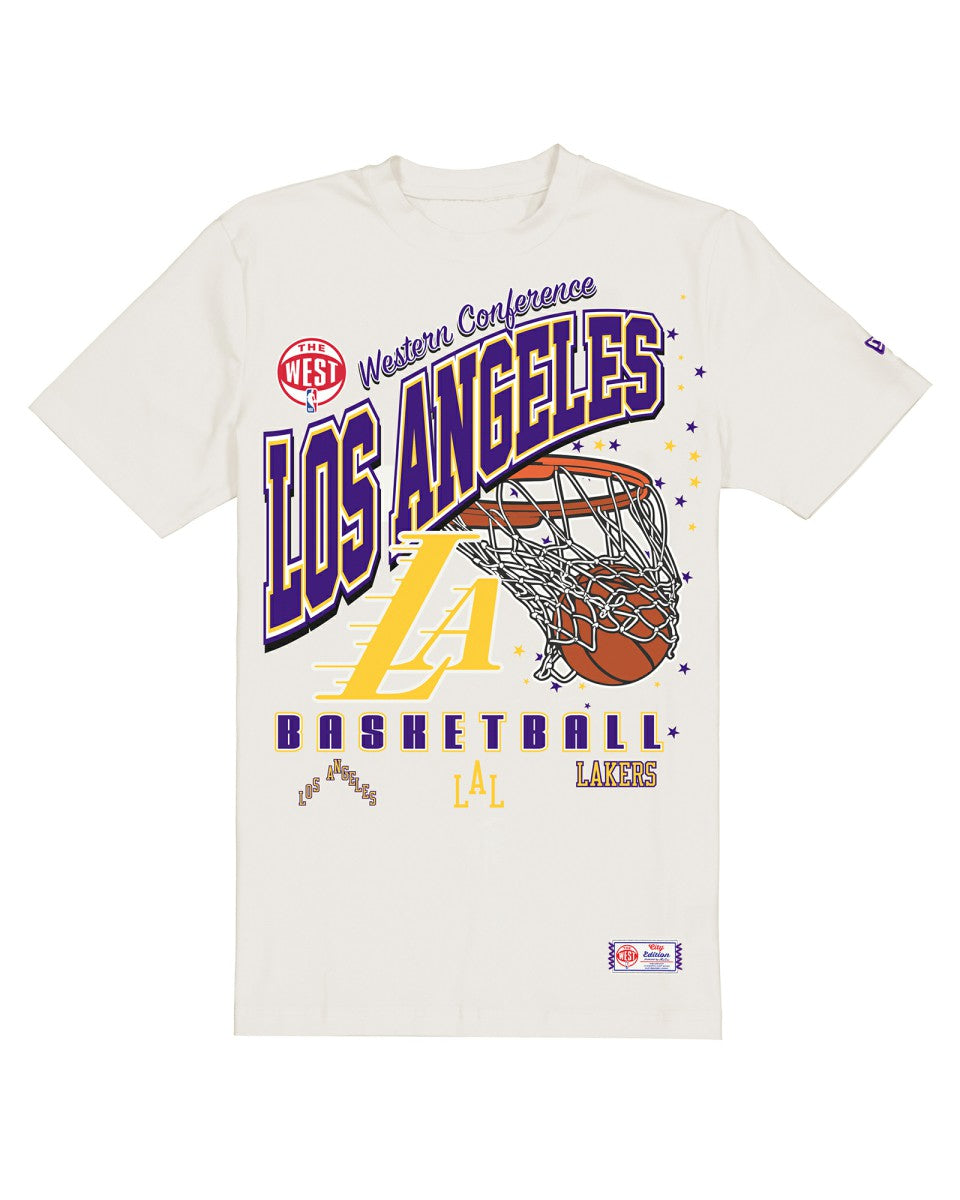 Los Angeles Lakers Oversized City Edition Remix Vintage T-Shirt On Sale