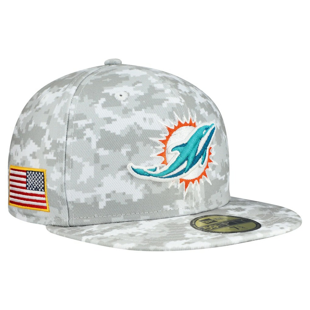 Miami Dolphins New Era 2025 Salute to Service Fan Pack 59FIFTY Fitted Hat