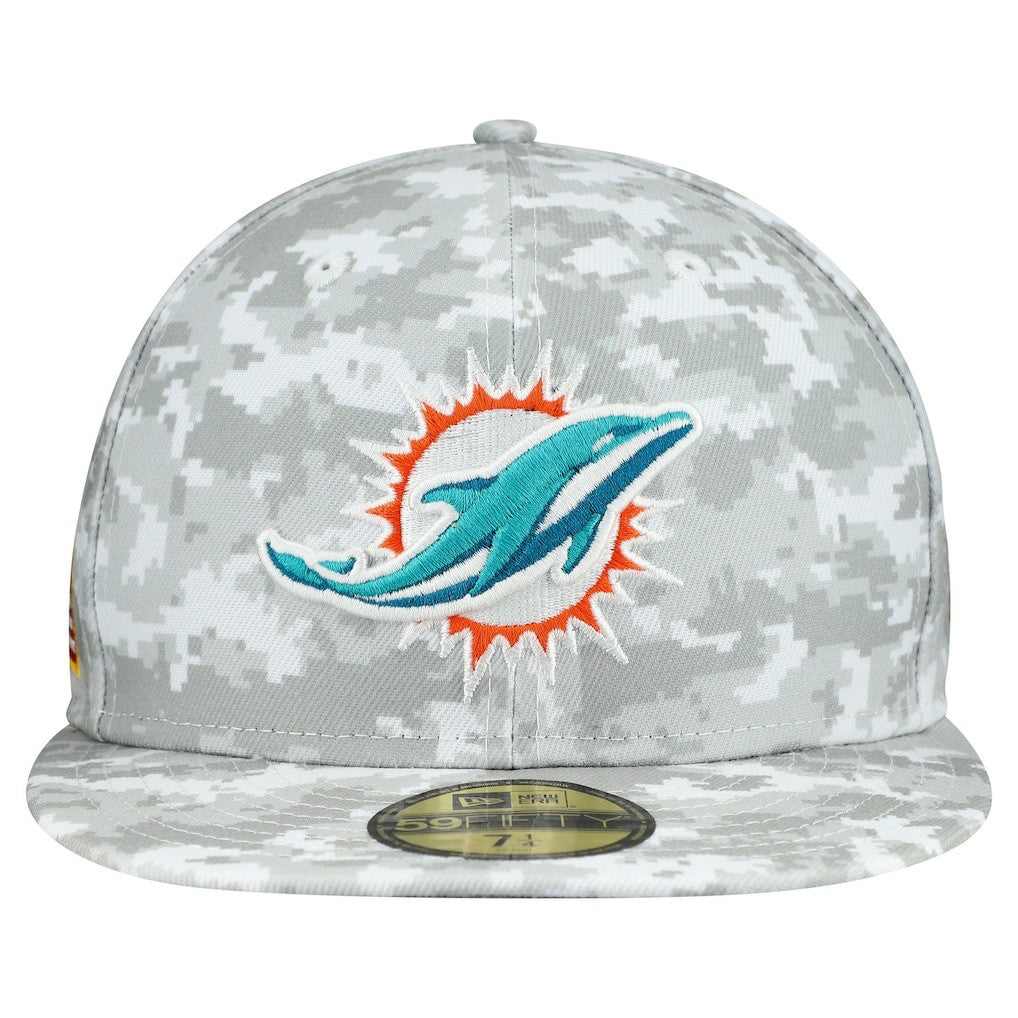Miami Dolphins New Era 2025 Salute to Service Fan Pack 59FIFTY Fitted Hat