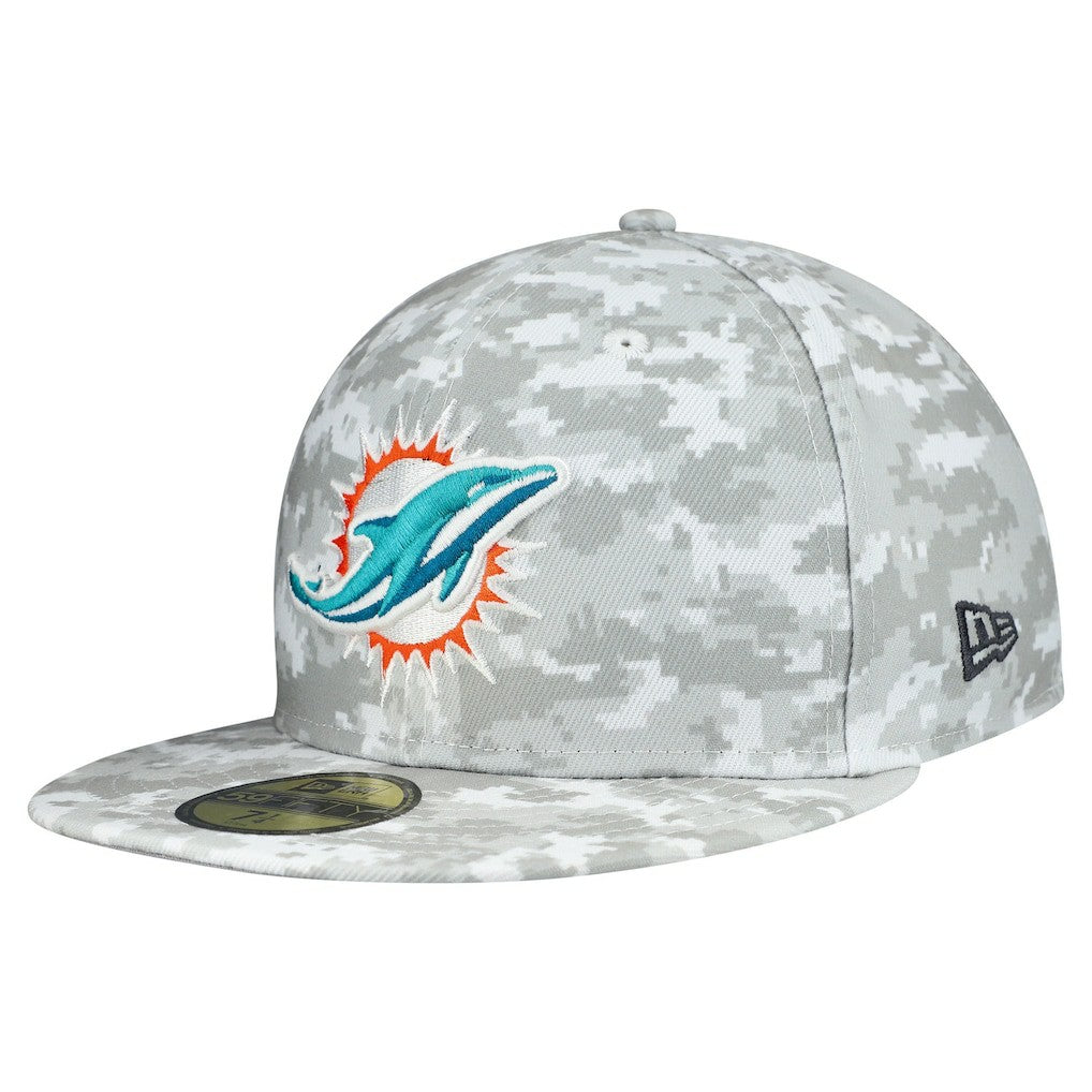 Miami Dolphins New Era 2025 Salute to Service Fan Pack 59FIFTY Fitted Hat