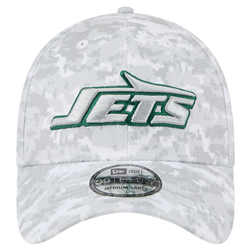 New York Jets New Era 2025 Salute to Service Digital Camo Fan Pack 39THIRTY Flex Hat